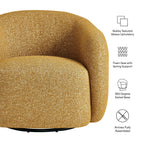 Fauteuil pivotant Selby en tissu texturé