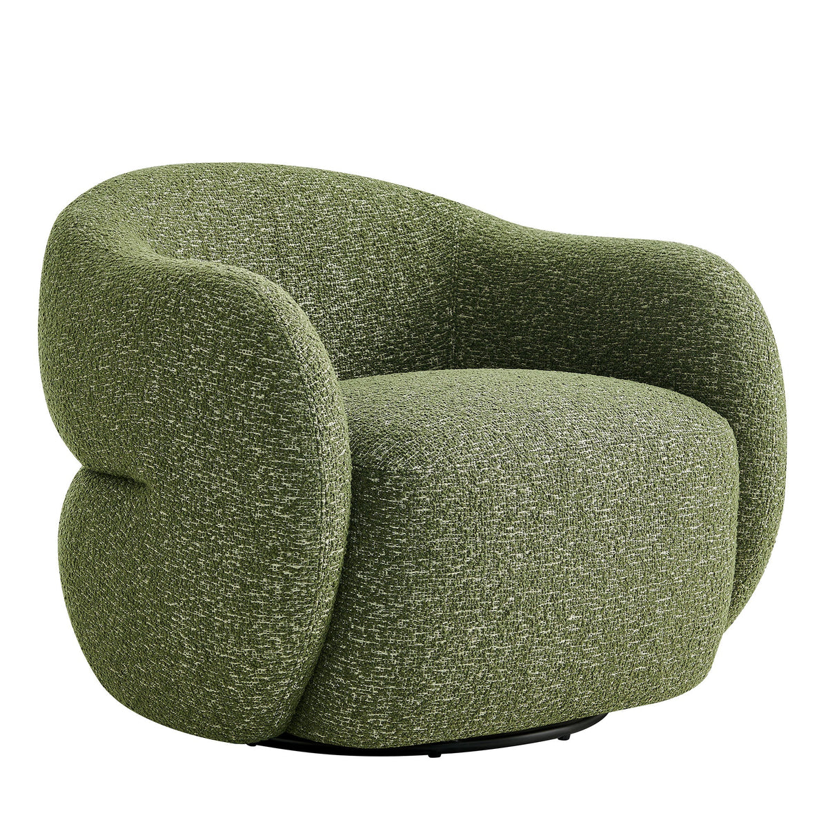 Fauteuil pivotant Selby en tissu texturé