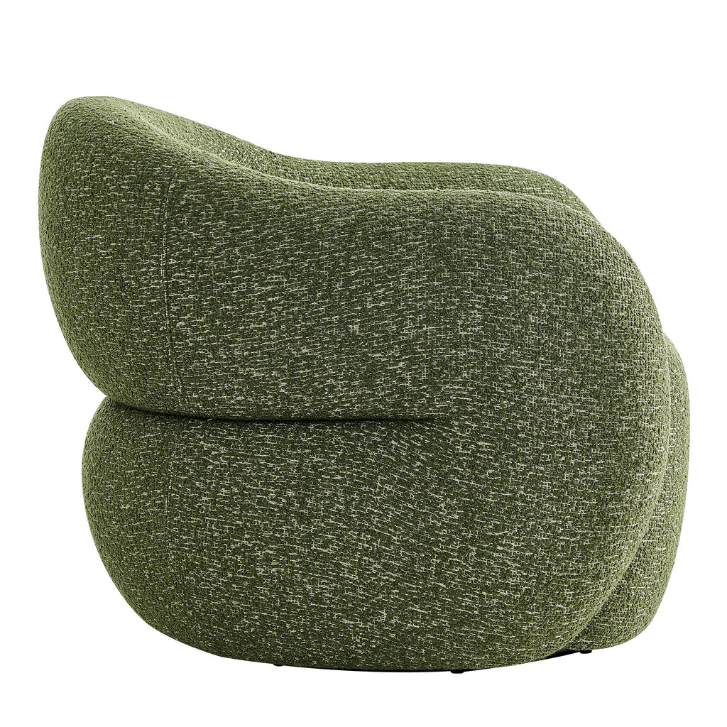Fauteuil pivotant Selby en tissu texturé