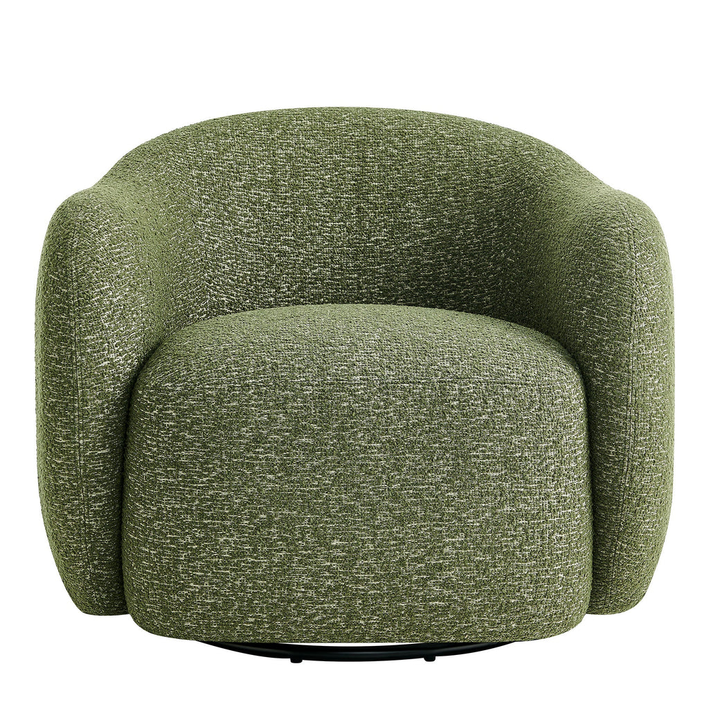 Fauteuil pivotant Selby en tissu texturé