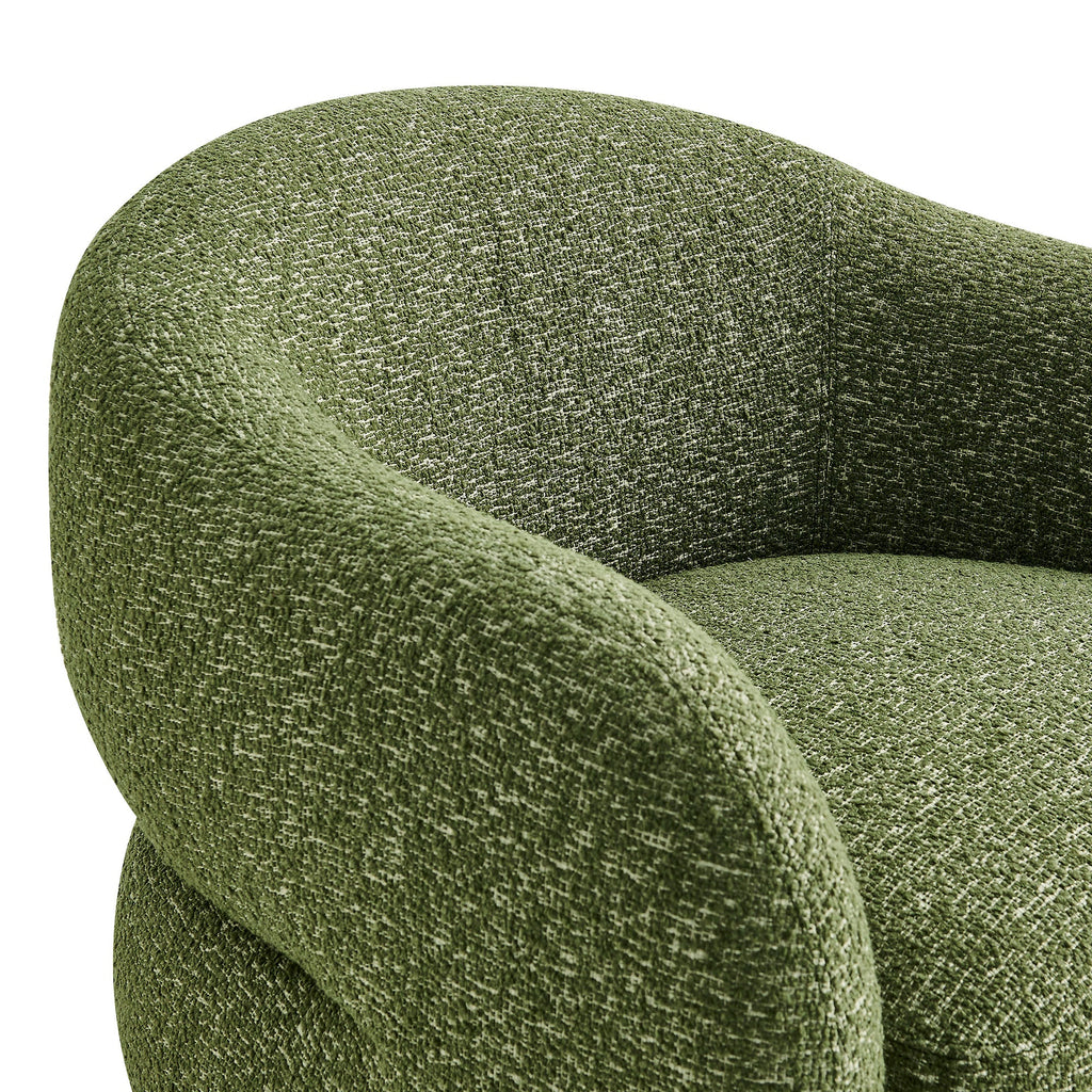 Fauteuil pivotant Selby en tissu texturé