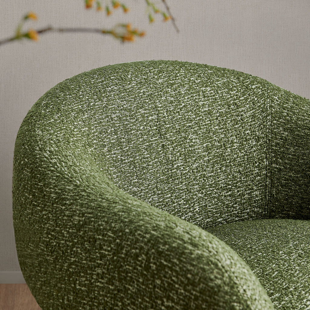 Fauteuil pivotant Selby en tissu texturé