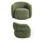 Fauteuil pivotant Selby en tissu texturé