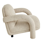 Fauteuil rembourré en tissu texturé Ferris