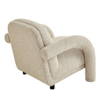 Fauteuil rembourré en tissu texturé Ferris