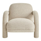 Fauteuil rembourré en tissu texturé Ferris