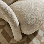 Fauteuil rembourré en tissu texturé Ferris