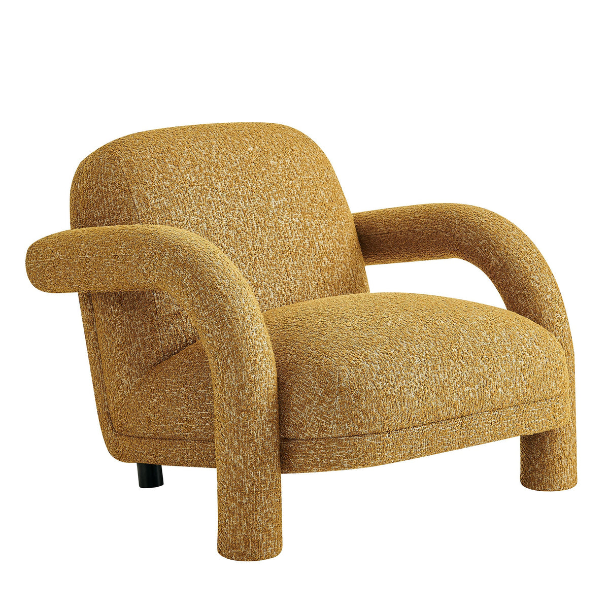 Fauteuil rembourré en tissu texturé Ferris