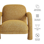 Fauteuil rembourré en tissu texturé Ferris