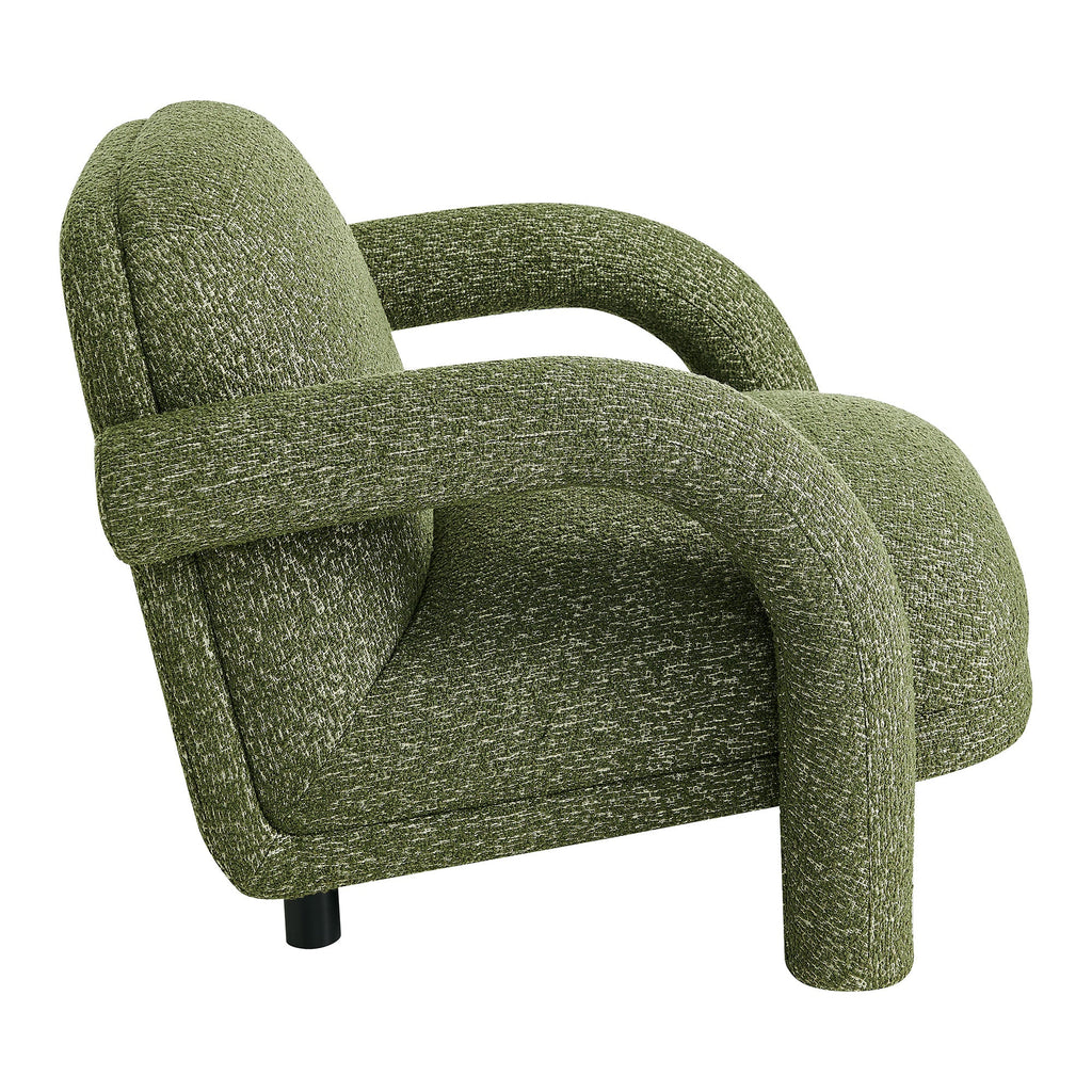 Fauteuil rembourré en tissu texturé Ferris