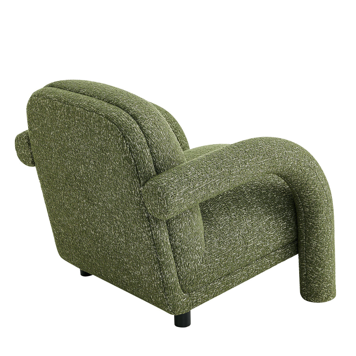 Fauteuil rembourré en tissu texturé Ferris
