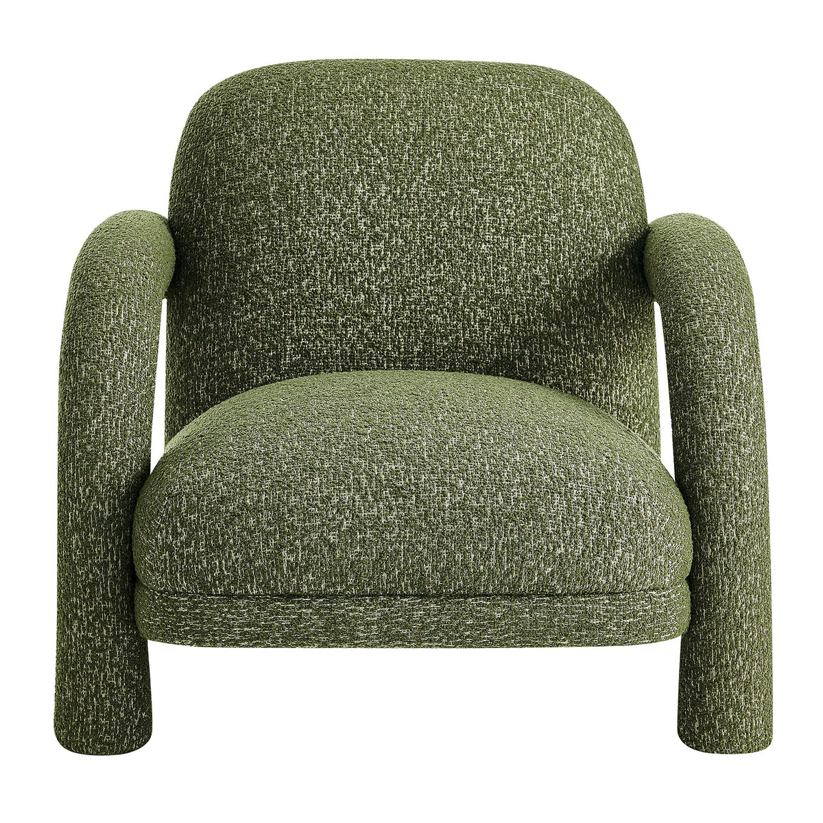 Fauteuil rembourré en tissu texturé Ferris