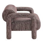 Fauteuil d'appoint en tissu tissé à motif de plumes