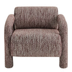 Fauteuil d'appoint en tissu tissé à motif de plumes