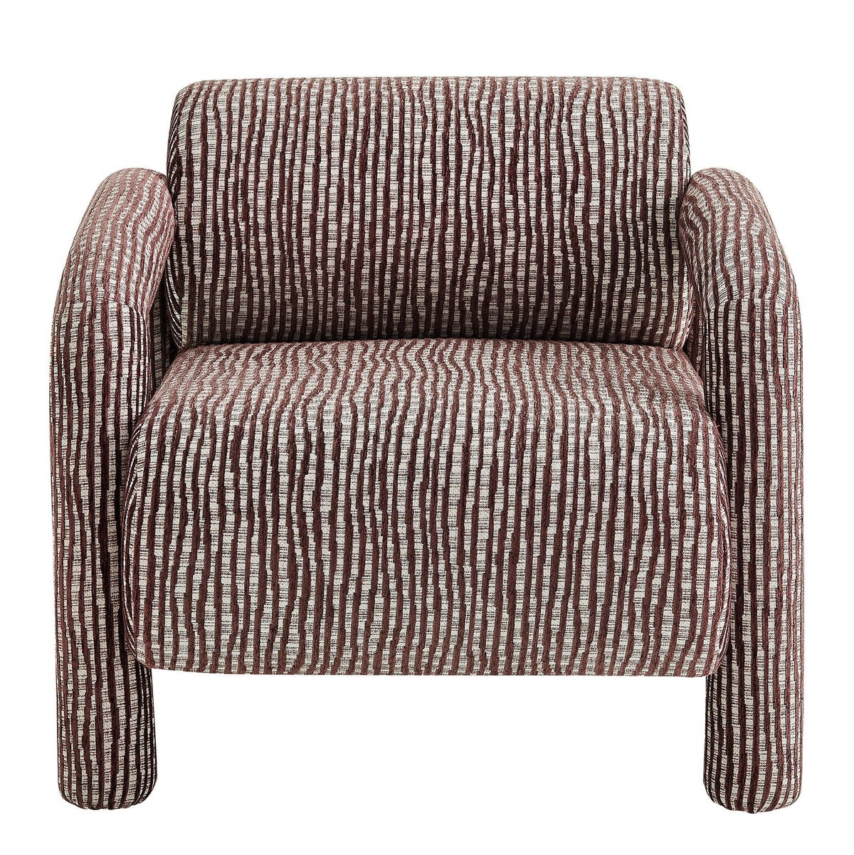 Fauteuil d'appoint en tissu tissé à motif de plumes