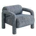 Fauteuil d'appoint en tissu tissé à motif de plumes