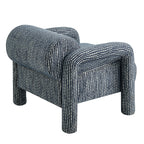 Fauteuil d'appoint en tissu tissé à motif de plumes