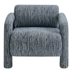 Fauteuil d'appoint en tissu tissé à motif de plumes