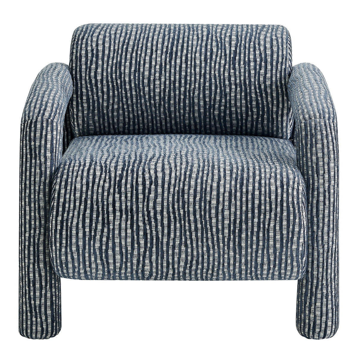 Fauteuil d'appoint en tissu tissé à motif de plumes