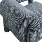 Fauteuil d'appoint en tissu tissé à motif de plumes