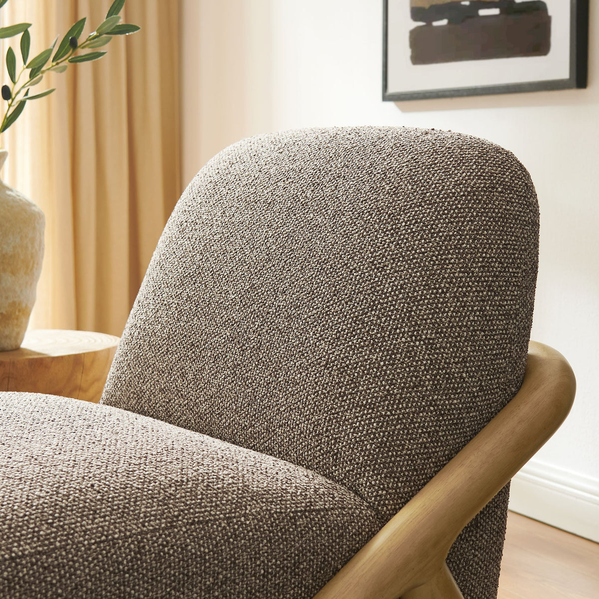Fauteuil d'appoint en tissu texturé Vander