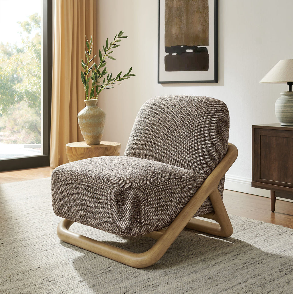 Fauteuil d'appoint en tissu texturé Vander