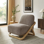 Fauteuil d'appoint en tissu texturé Vander