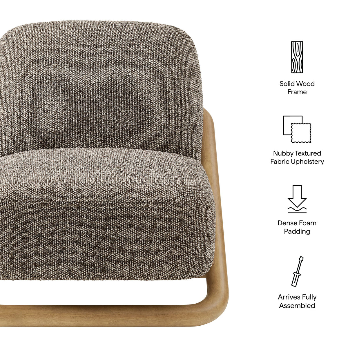 Fauteuil d'appoint en tissu texturé Vander