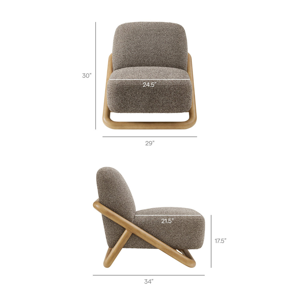 Fauteuil d'appoint en tissu texturé Vander