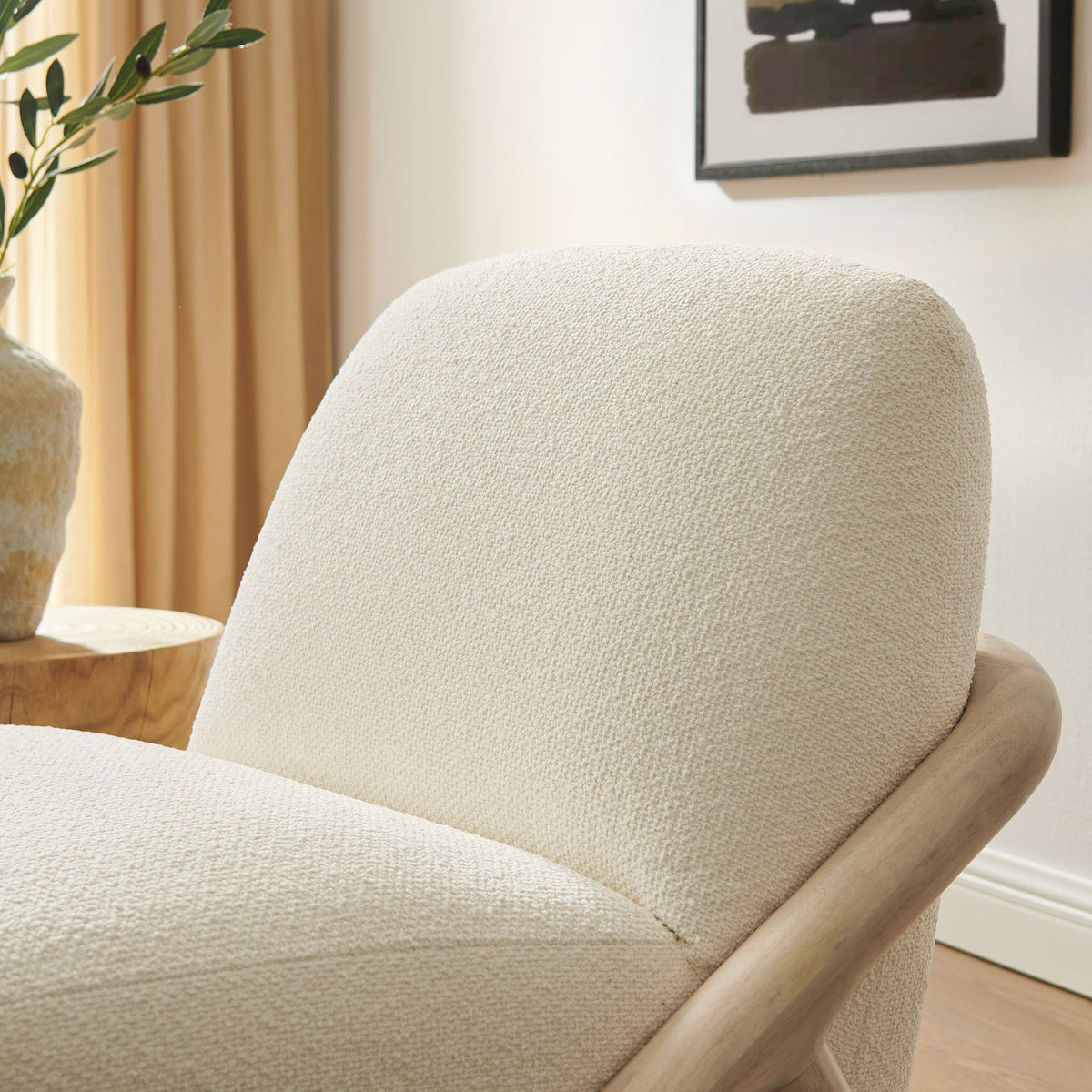 Fauteuil d'appoint en tissu texturé Vander