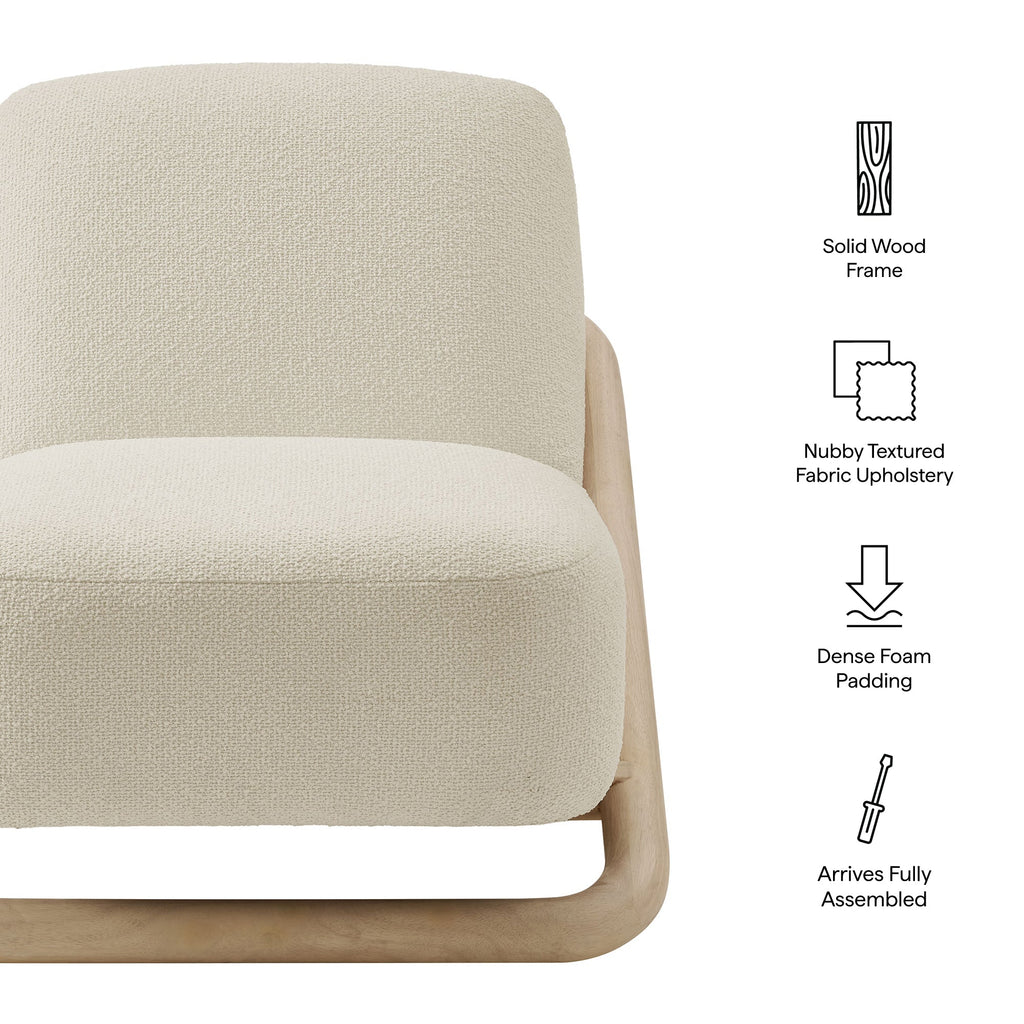 Fauteuil d'appoint en tissu texturé Vander