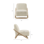 Fauteuil d'appoint en tissu texturé Vander