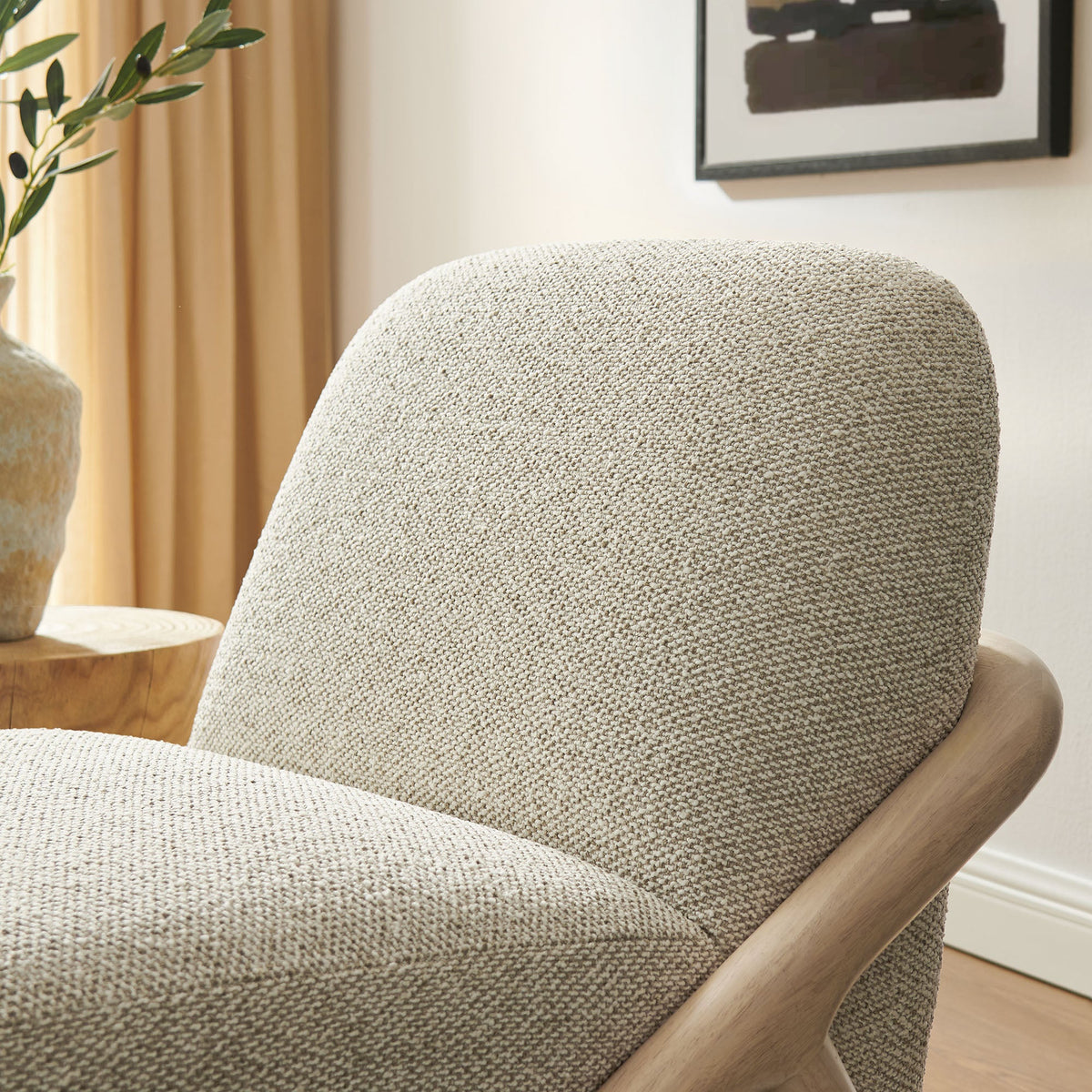 Fauteuil d'appoint en tissu texturé Vander