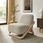 Fauteuil d'appoint en tissu texturé Vander
