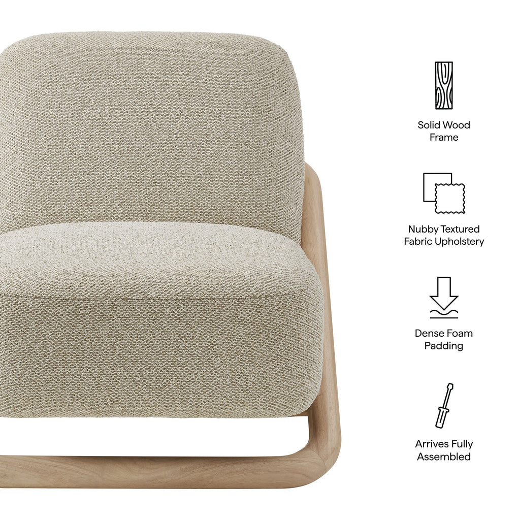 Fauteuil d'appoint en tissu texturé Vander