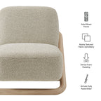 Fauteuil d'appoint en tissu texturé Vander