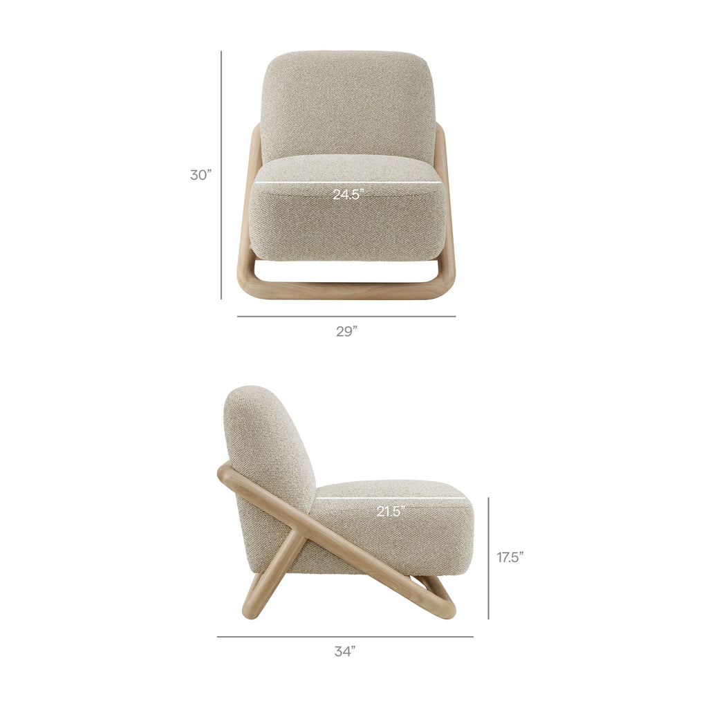 Fauteuil d'appoint en tissu texturé Vander