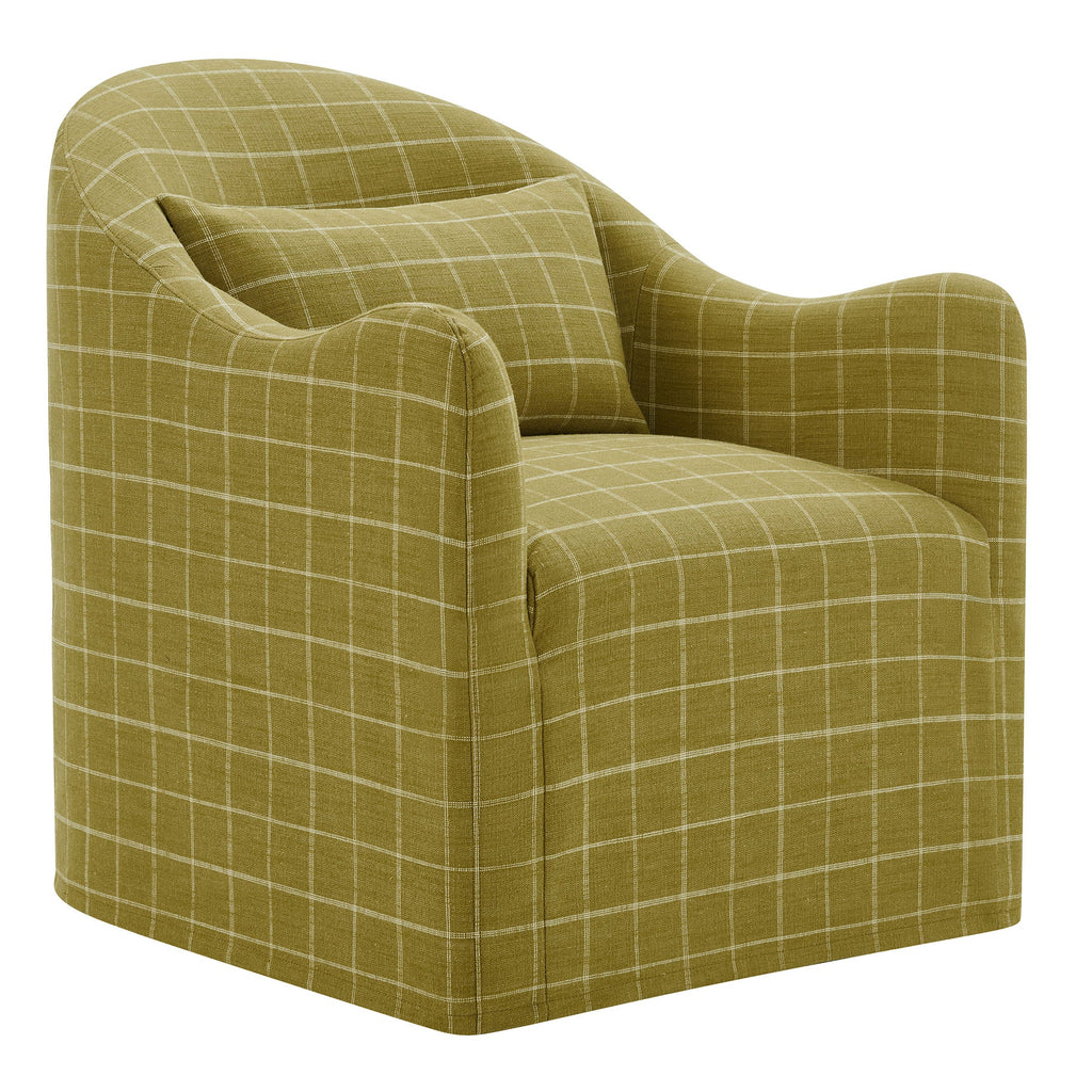 Fauteuil d'appoint déhoussable en mélange de lin Bardot