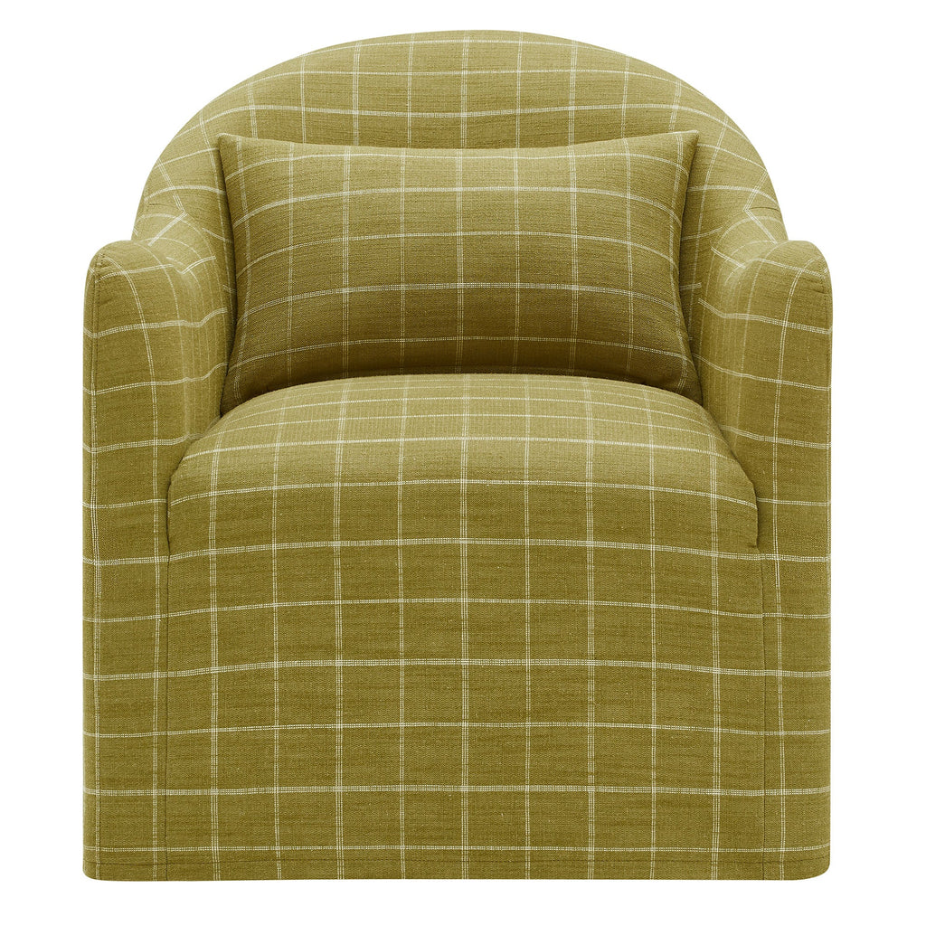 Fauteuil d'appoint déhoussable en mélange de lin Bardot