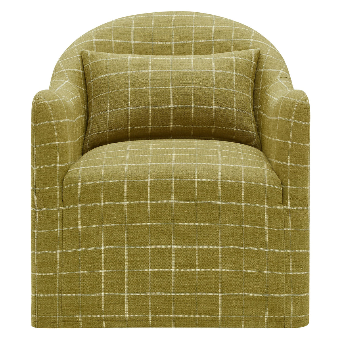 Fauteuil d'appoint déhoussable en mélange de lin Bardot