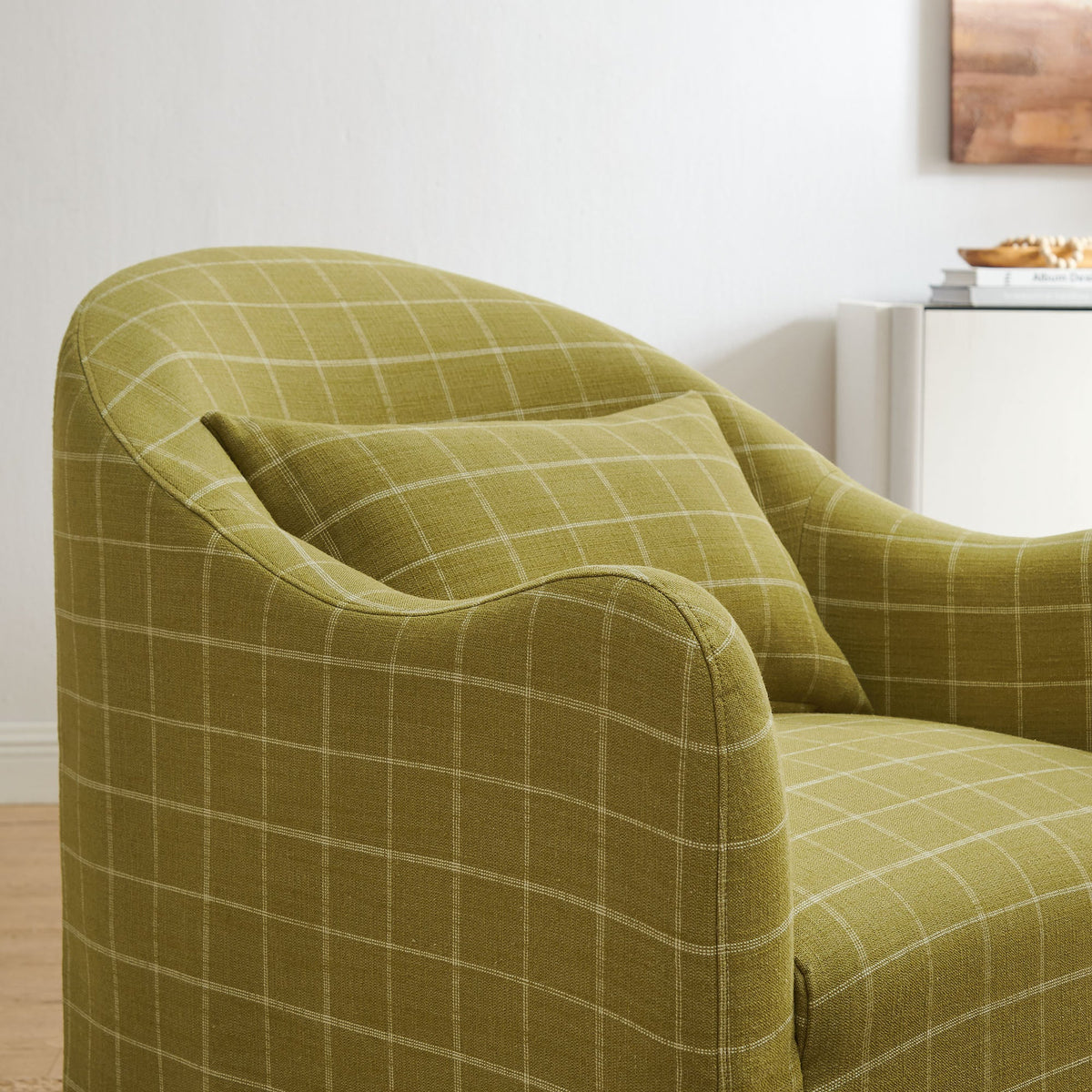 Fauteuil d'appoint déhoussable en mélange de lin Bardot