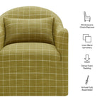 Fauteuil d'appoint déhoussable en mélange de lin Bardot