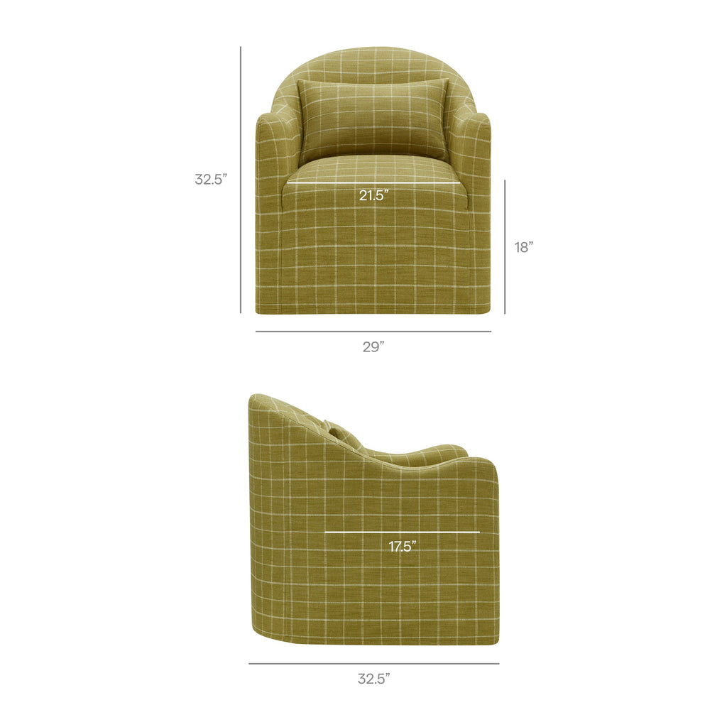 Fauteuil d'appoint déhoussable en mélange de lin Bardot