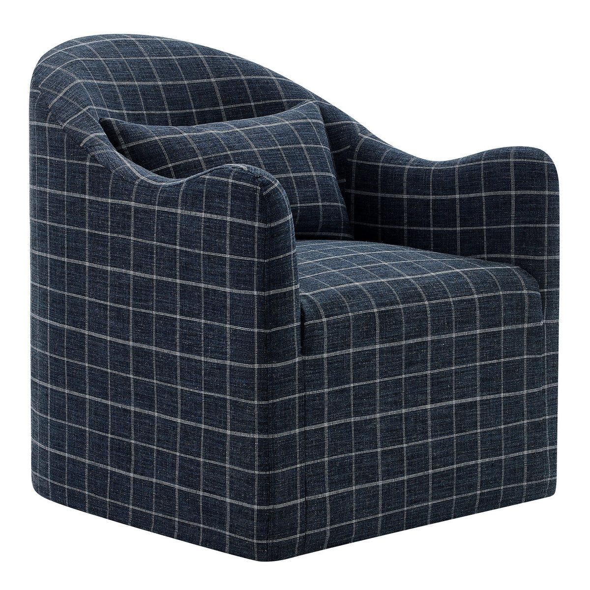 Fauteuil d'appoint déhoussable en mélange de lin Bardot