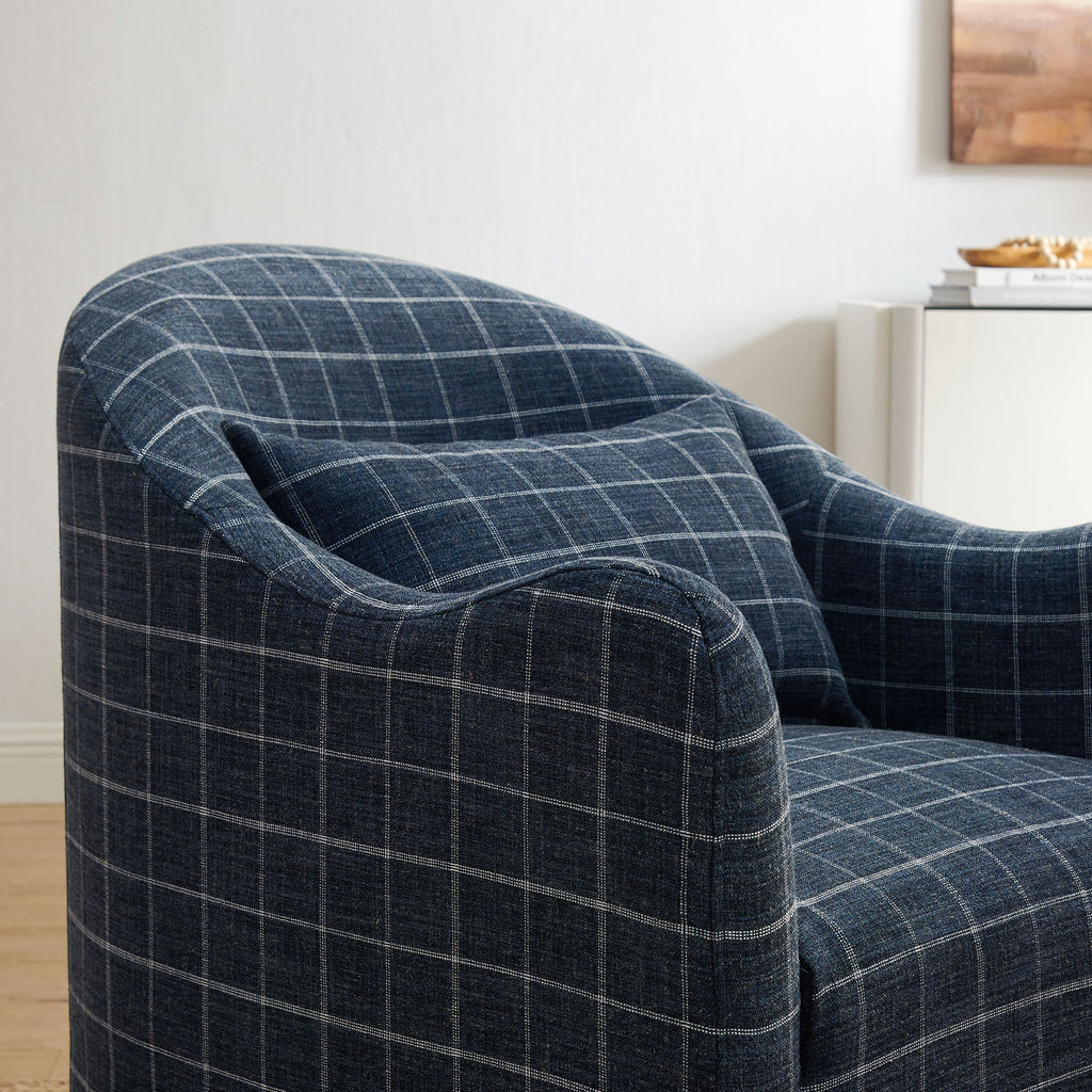 Fauteuil d'appoint déhoussable en mélange de lin Bardot