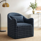 Fauteuil d'appoint déhoussable en mélange de lin Bardot