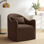 Fauteuil d'appoint déhoussable en mélange de lin Bardot