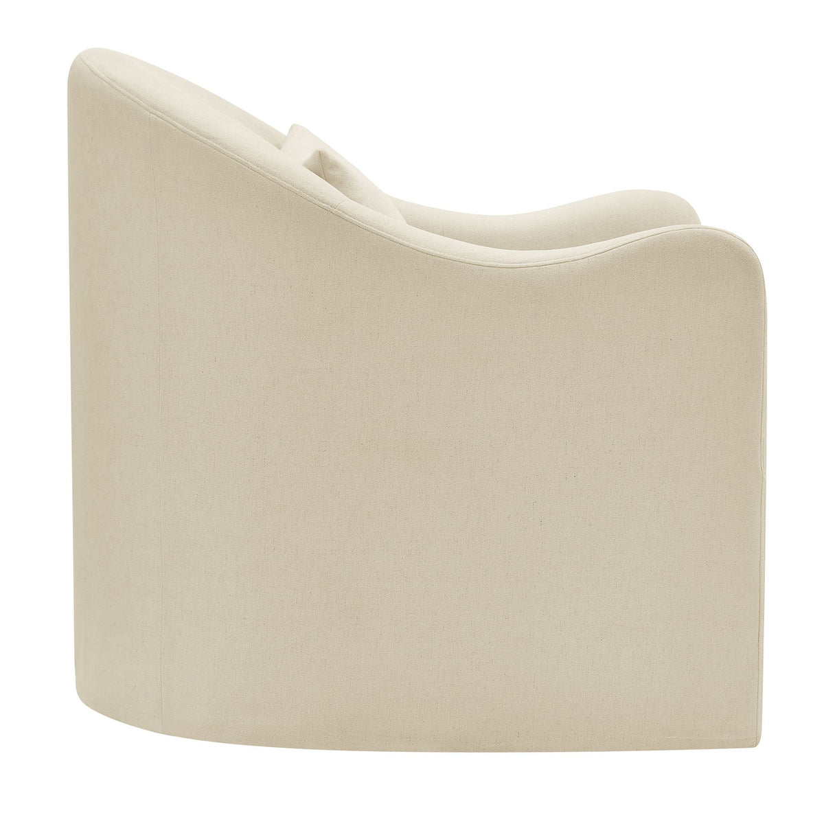 Fauteuil d'appoint déhoussable en mélange de lin Bardot