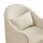Fauteuil d'appoint déhoussable en mélange de lin Bardot