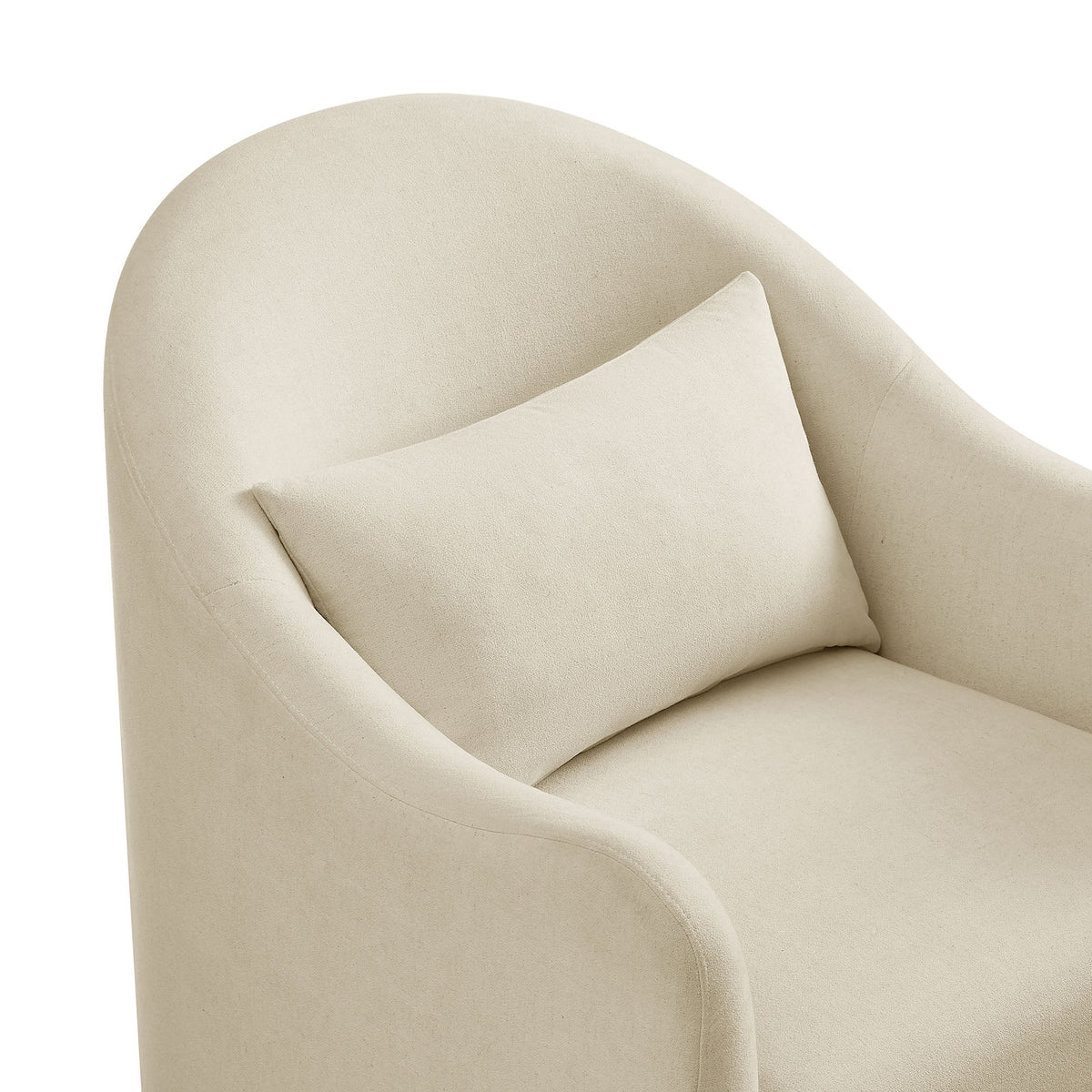 Fauteuil d'appoint déhoussable en mélange de lin Bardot